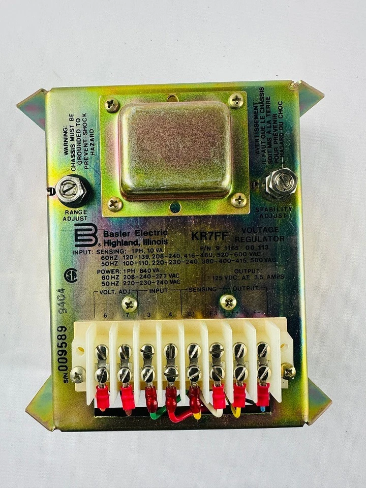 Basler Electric KR7FF 9 1165 00 111 Static Voltage Regulator - Image 3 of 4