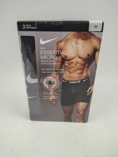 3-Pack NIKE Dri-Fit Essential Micro Boxer Brief Black Men's Medium KE1015-001
