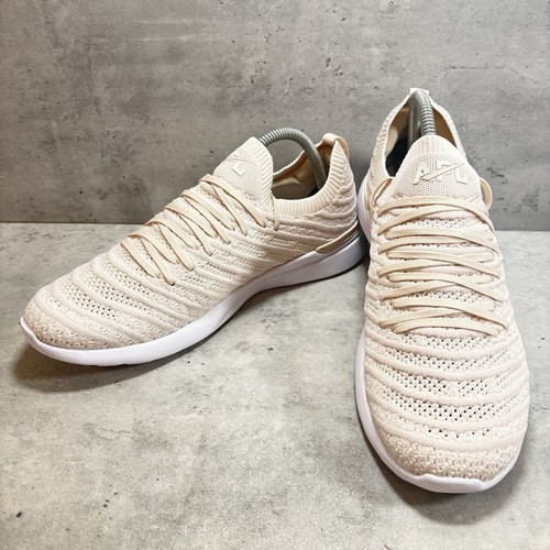 NEW APL Techloom Wave Running Workout Sneakers Shoes Cream Mens 9 Womens 10.5