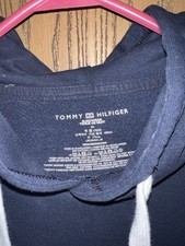 Tommy Hilfiger Mens Navy Blue Hoodie M Pullov...