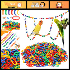 1000 Plastic C-Clip Hooks Chain Links - Rainbow Interchangeable Toys for Kids