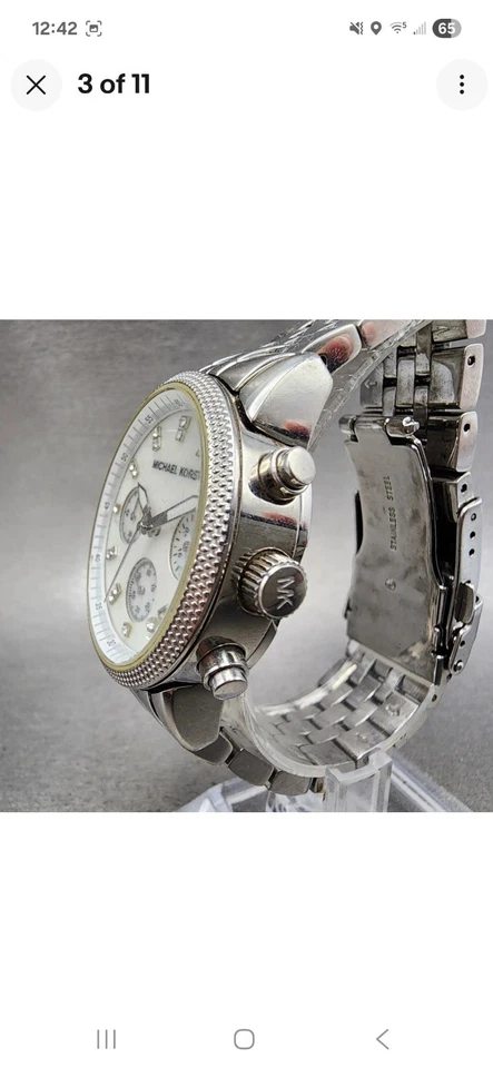 Reloj Michael Kors Ritz Cronógrafo Mujer 37mm Cuadrante MOP Acero Redondo Batería Nueva Foto 2 de 4