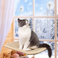 Cat Window Perch, Strong Suction Cups Easy Clean Safety Cat Hammock Window Seat