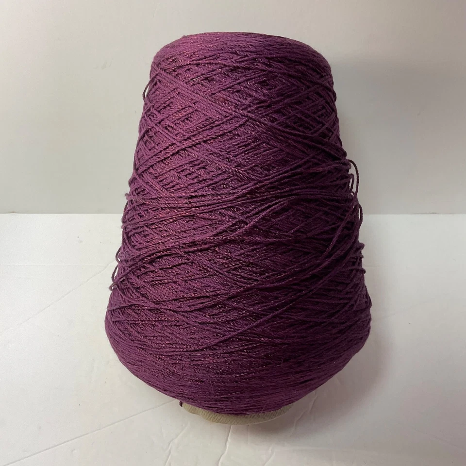 Yarn Cone No Label Burgundy Unknown Fiber Lace Pliedapprox 3,350 YardsNewVintage - Image 4 of 4