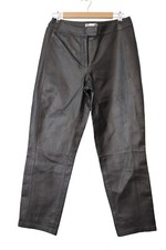 Vintage Bagatelle Leather Pants Size 8 Petite Black Rock Retro Straight Leg 90s