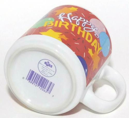 Happy Birthday Coffee Mug Stars and Ballons Ceramic Tea Cup 11 fl oz - Bild 5 von 6
