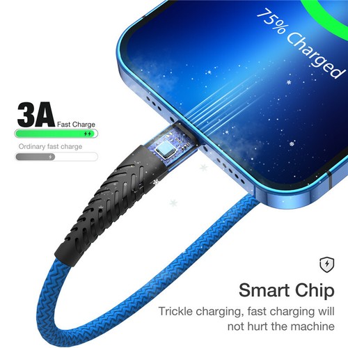 25CM 1M 2M 3M Long Short Fast Charger Cable For iPhone 11 12 13 X XR 7 8 6 Lead - Picture 2 of 13