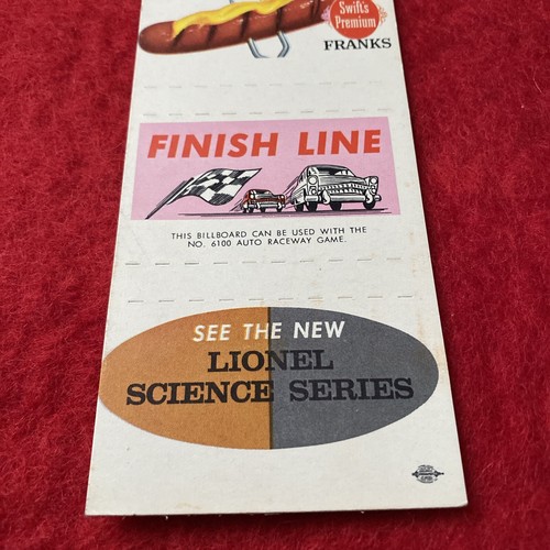 Vintage Lionel Trains HO Billboard Sheet ~ Navy Cities Service Swift’s + ~ UNCUT - Picture 2 of 6