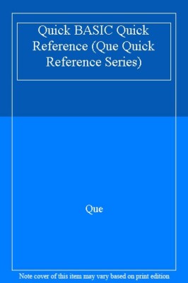 Quick BASIC Quick Reference (Que Quick Reference Series),Que