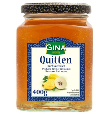 Gina Fruchtaufstrich Quitten 400g aus Dänemark Quittenfruchtaufstrich