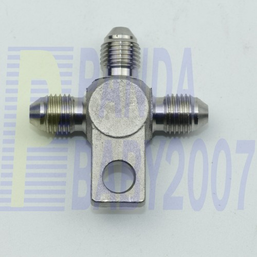 Male AN3 3AN SUS T Tee 3 way Brake Line Fitting Connector Splitter