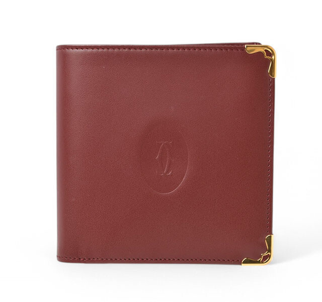 Cartier Bifold Wallet Vintage Must de Cartier Bordeaux L3000451 | eBay
