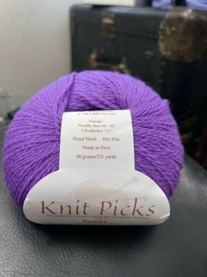 Knit Picks Palette Yarn Peruvian Highland Wool - 231 yards - Lilac New!!!