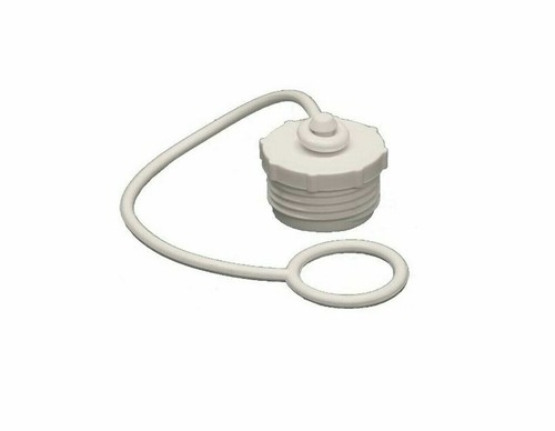 Aqua Pro 27838 (27839), tapa de manguera de agua dulce, enchufe macho de 3/4" con correa, blanco - Imagen 2 de 2