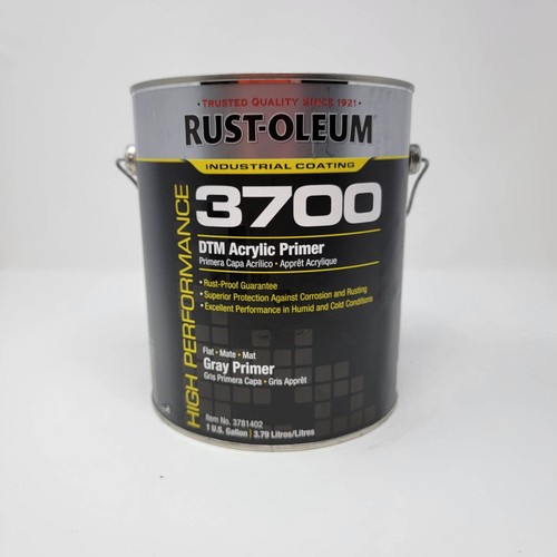 RUST-OLEUM 3700 3781402 DTM Acrylic Primer Flat Gray 1 Gallon | eBay