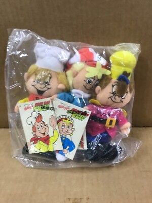 Vintage 1997 Kellogg's Snap Crackle Pop Plush Bean Bag Breakfast Bunch Plush