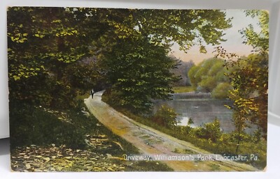 Early 1900's Postcard PA Lancaster - Driveway in Williamson's Park