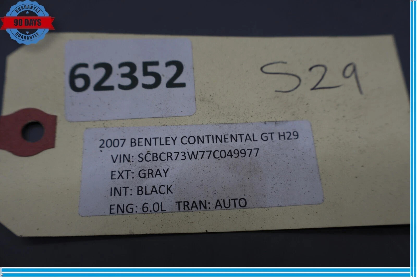 07-11 Bentley Continental GTC Convertible Right Side Interior Door Panel OEM
