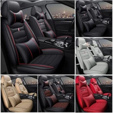 For Toyota Car Seat Cover 5-Seats Full Set Deluxe Leather Front Rear Protector