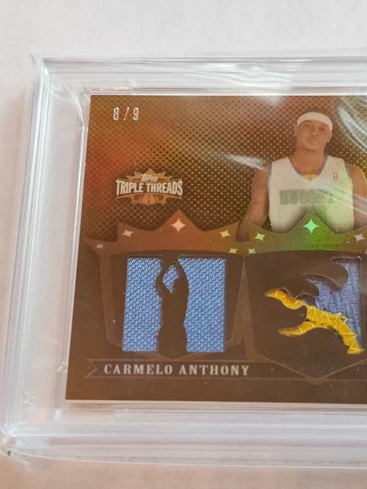 Carmelo Anthony 2007 Topps Triple Threads Relics - Sepia #79 8/9 PSA 7 - Image 3 of 3