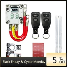 12V Wireless Dual Remote Car Battery Disconnect Isolator Master Cut off Switch