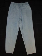 Vintage 80s GITANO Acid Wash Elastic High Waist Baggy Tapered Jeans Sz 16 Short