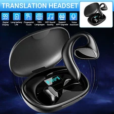 144 Language Translator Earbuds Bluetooth Two Way Real Time Smart Translation-US
