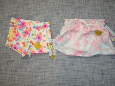 Cat  Jack Floral Shorts Skort Scooter Girls Size 12M Tie Dye Waist Drawstring
