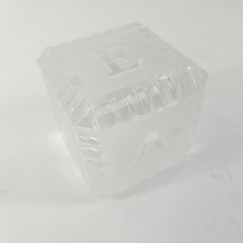 Waterford Crystal Baby Block Alphabet Paper Weight - Picture 3 of 9