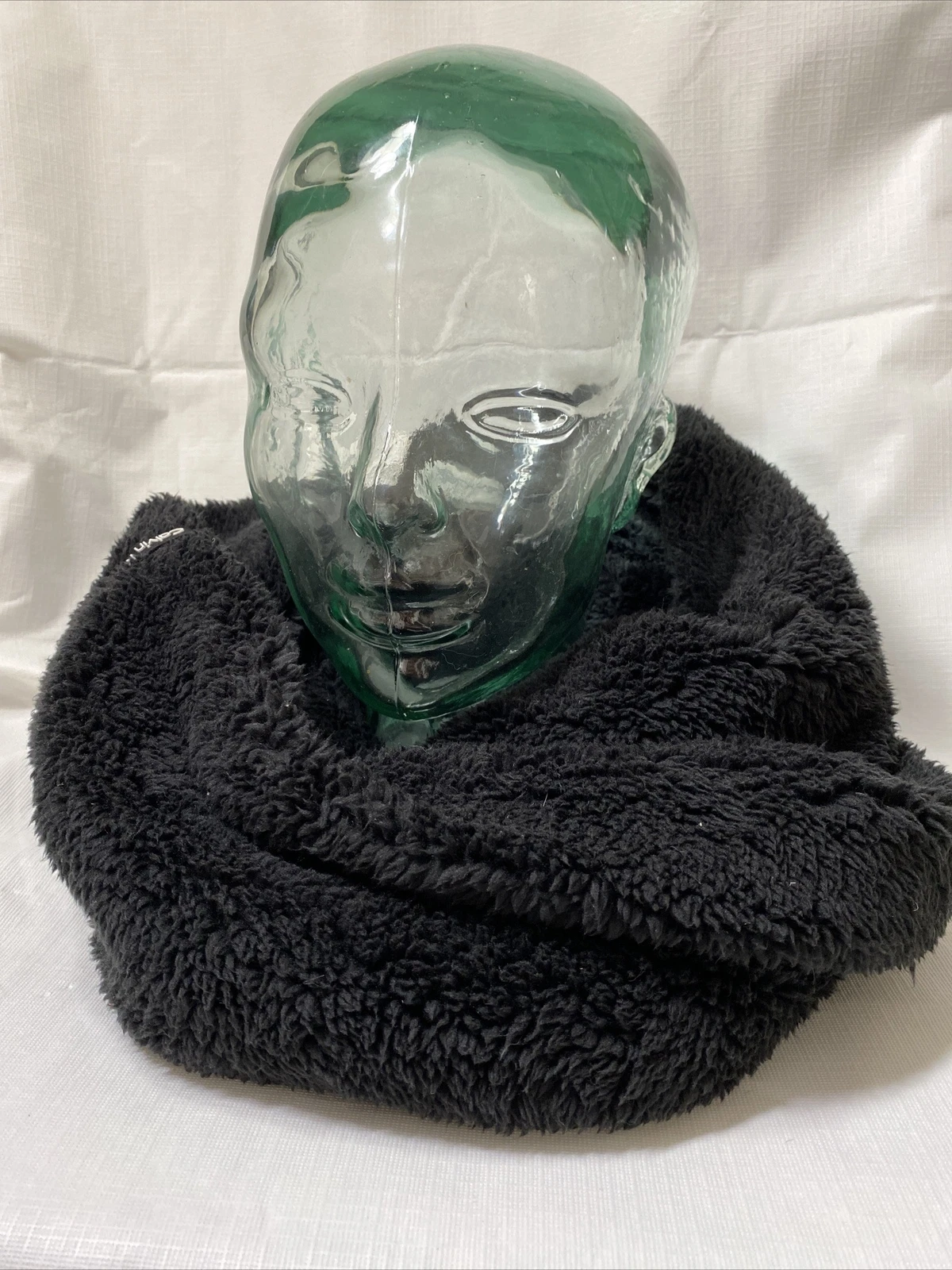 Calvin Klein Twisted Neck Warmer Soft Black Snood Infinity Scarf NWT