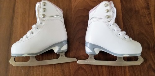 SoftSkate By Jackson Mark I Figure Skating Ice Skates White Youth 8J Worn 2X - Picture 2 of 10