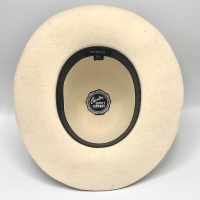 BRIXTON SUPPLY Company 100% Wool Felted Wide Brim White  display picture 1