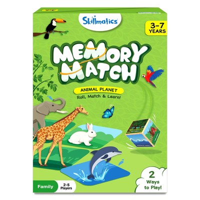 Skillmatics Board Game - Memory Match Animals Fun & Fast Memory Game for Kids...