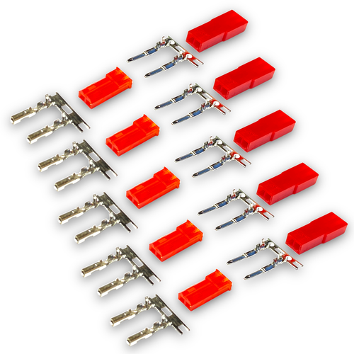10 Paar JST 2Pin Stecker Buchse Male Female 7,4v Lipo Akku Krimpen Crimp Set Bec - Picture 13 of 17