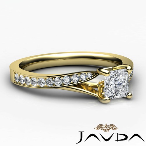 Shared Prong Princess Diamond Engagement Ring GIA G-VVS1 14K White Gold 1.37Ctw. - Bild 11 von 12