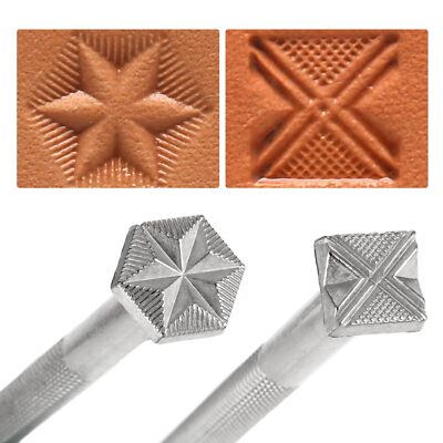 2 PCS Professional Leather Border Stamping Tools for Leather Craft Working
