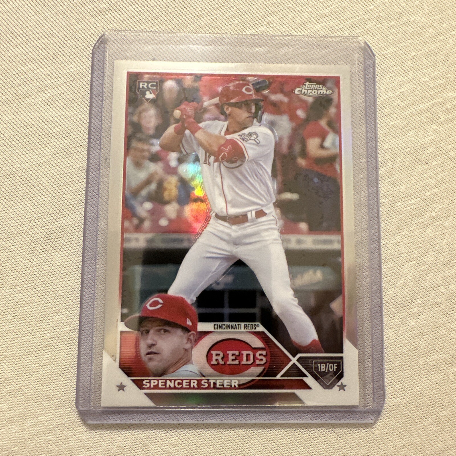 Spencer Steer 2023 Topps Chrome Refractor RC ROOKIE #146 REDS