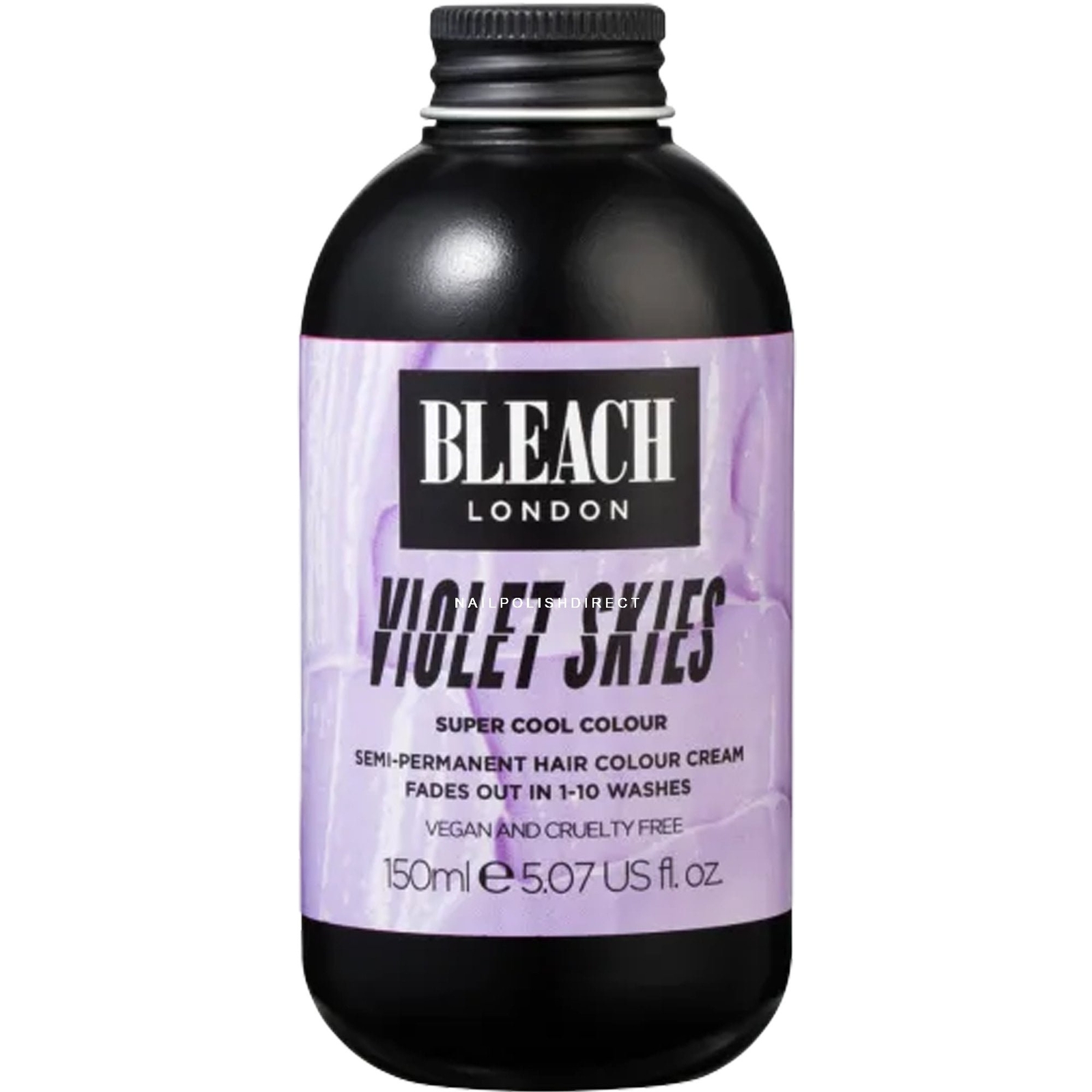 Bleach London Vegan & Cruelty Free Semi Permanent Hair Dye - Violet Skies 150ml