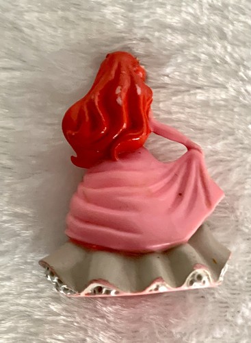 🌷Disney Princess Ariel The Little Mermaid In Pink Dress Gown PvC 3" Cake Topper - Picture 6 of 9