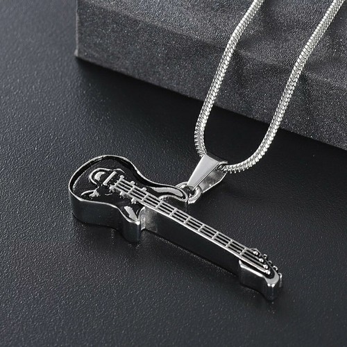 Guitar Cremation Urn Pendant Ashes Necklace Funeral Memorial Keepsake UK . - Picture 2 of 7