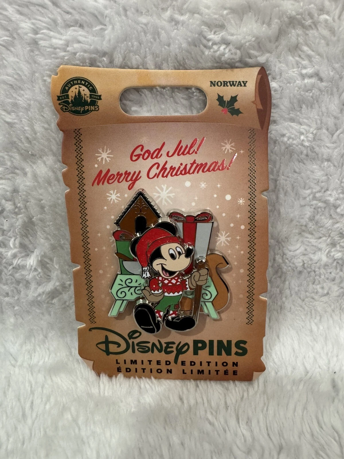 2024 Disney Parks Pin Holidays Around the World Norway Mickey Mouse LE 2000