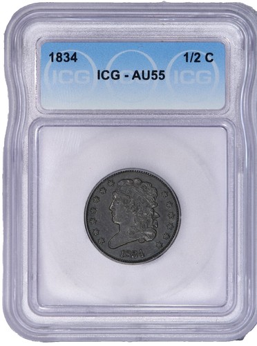 1833 1/2c Classic Head Half Cent Better Date Rotated Die VG