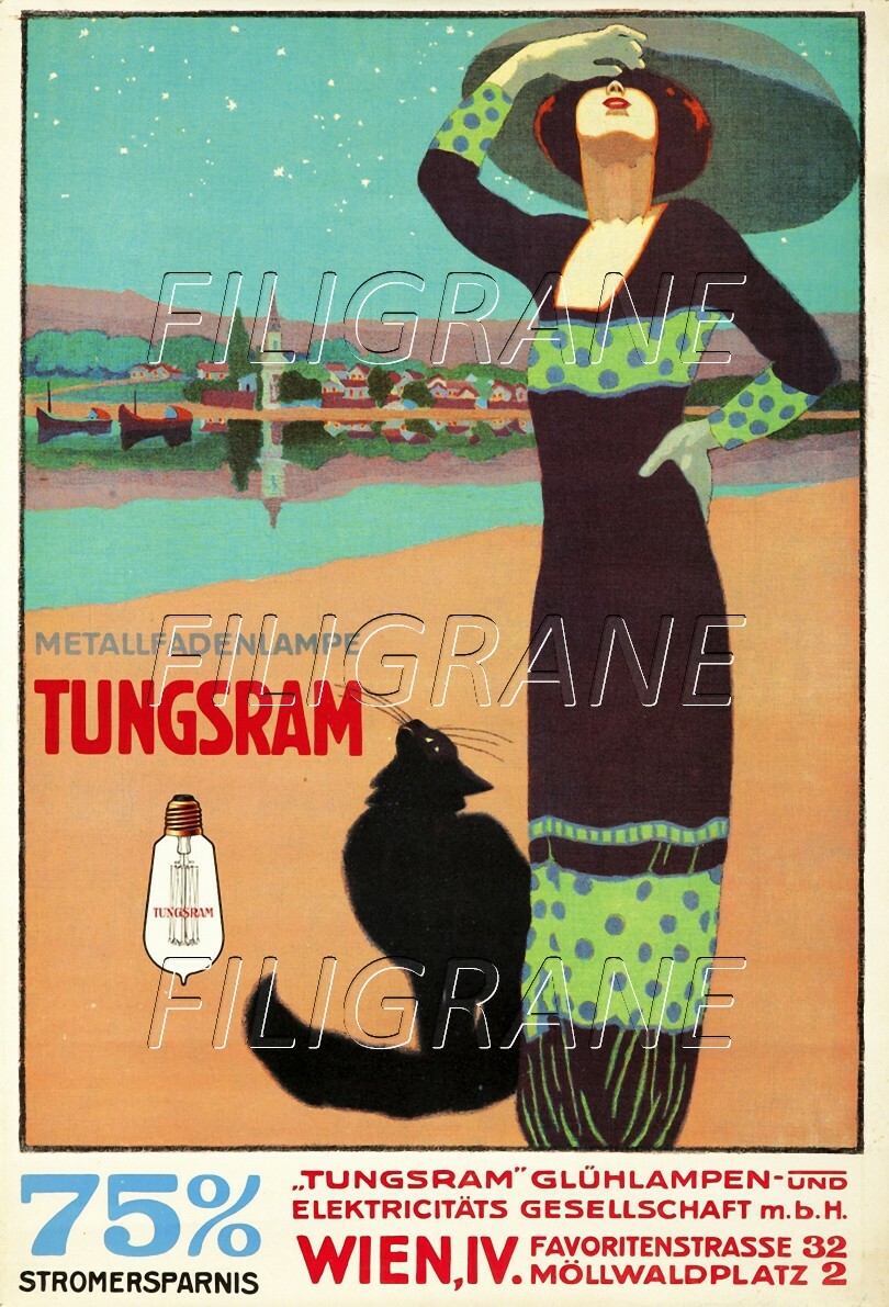 TUNGSRAM AMPOULE LAMPE Ryjr - POSTER HQ 50x70cm d'une AFFICHE