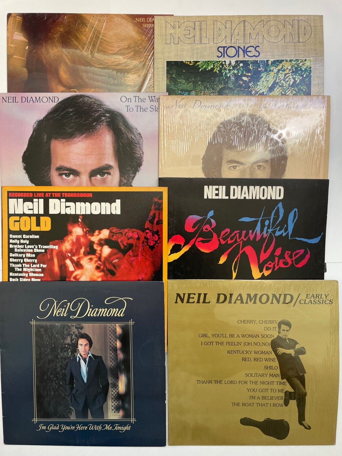 Neil Diamond Lot of 8 LP Early Classics YOU DON'T BRING ME FLOWERS ...