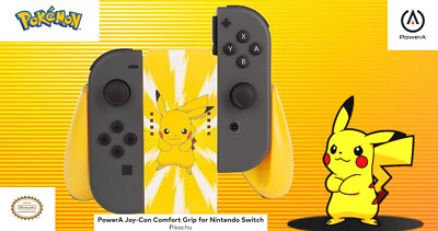 PowerA OFFICIAL Joy-Con Comfort Grip *LIGHTNING PIKACHU EDITION* (Switch) New