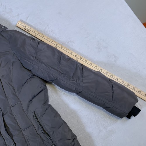 Calvin Klein Gray Full Zip Hooded Quilted Winter Jacket Womens Size Large B3 - Picture 14 of 18