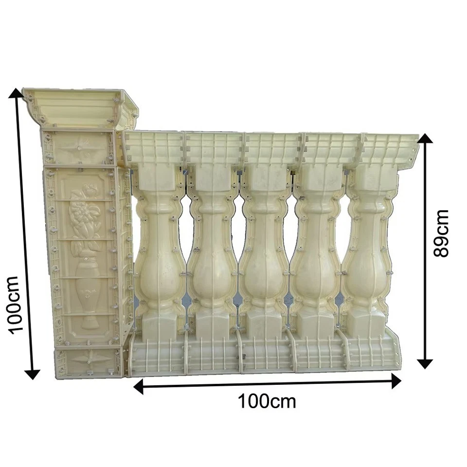 89cm Romana Columna Barandilla Molde Balcón Barandilla Jarrón Barandilla Cemento Pilar Fen Foto 4 de 4
