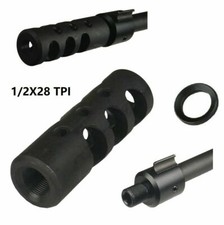 Ruger 1022 10/22 Muzzle Brake Compensator With 1/2x28 Thread Ruger Adapter