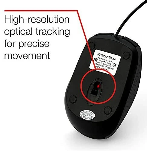 Verbatim 98106 Optical Mouse Wired with USB Accessibility Mac & PC Compatible - Image 4 of 4