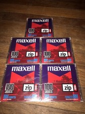 MAXELL 100 MEGABYTE DISK - LOT OF 5- SEALED NEW - IBM FORMATTED- COMPUTER-